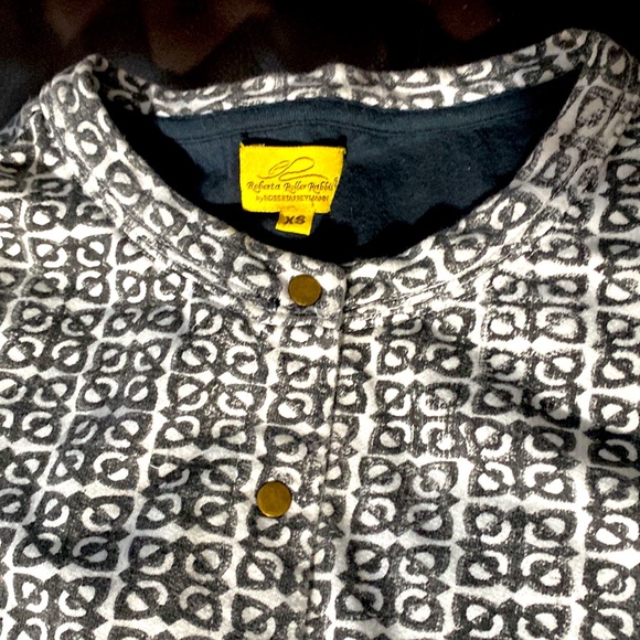 Roberta Roller Rabbit snap front cotton cardigan - Picture 2 of 3